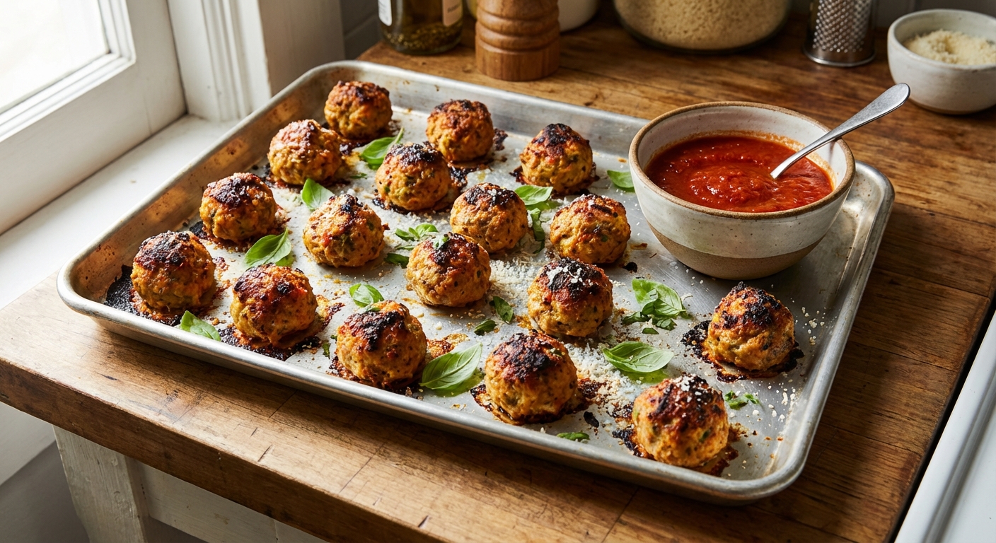 Easy Homemade Baked Meatballs