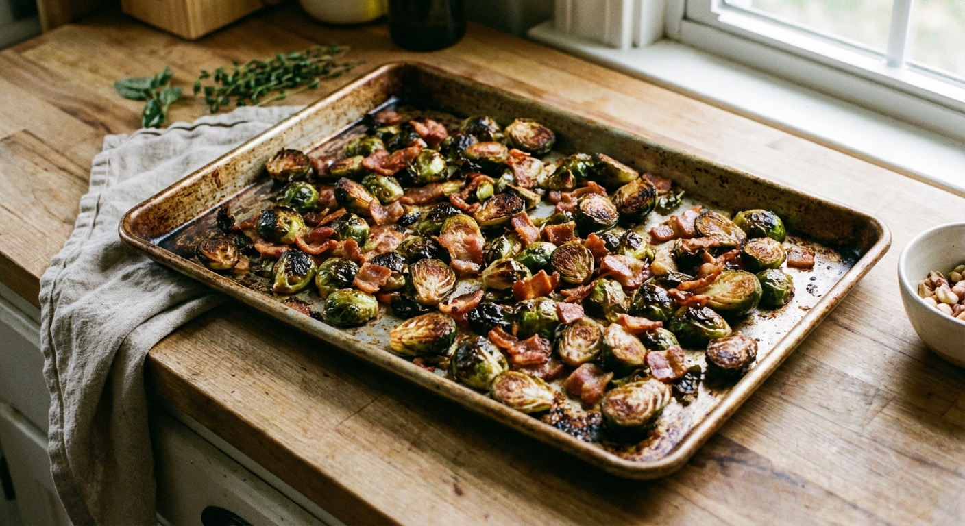 Roasted Brussels Sprouts with Bacon