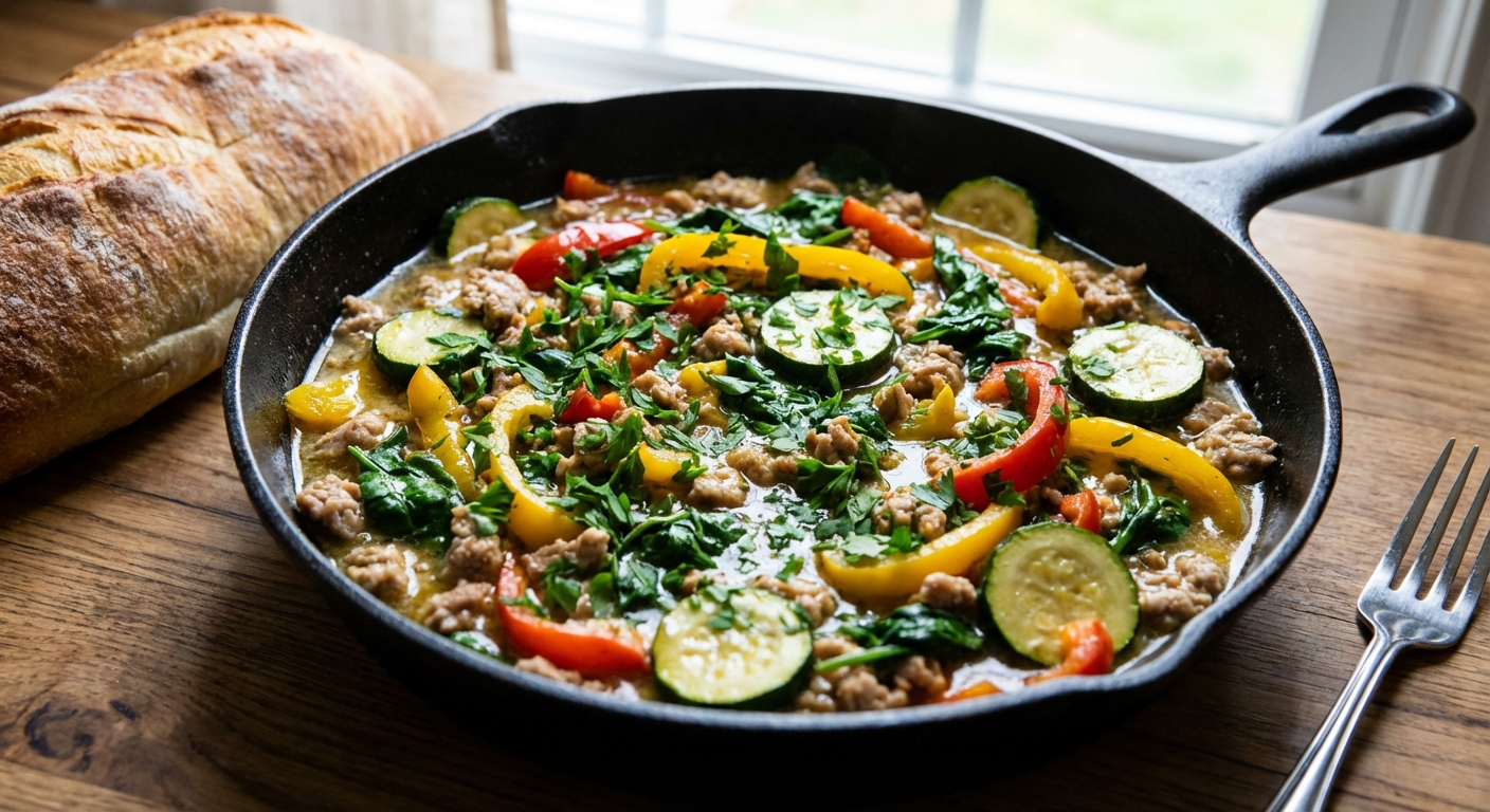 Healthy Ground Turkey Skillet