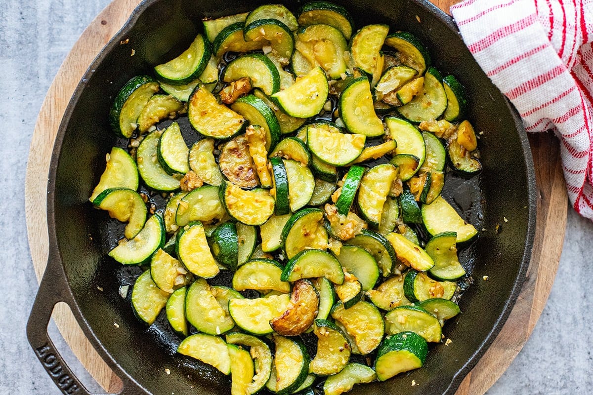 Sautéed Zucchini (Golden Edges, Garlic, Lemon)