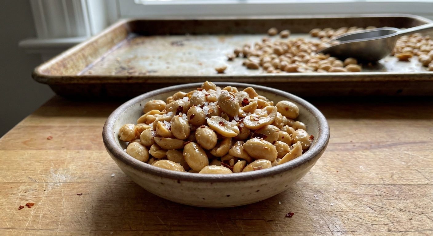 Crunchy Roasted Peanuts (Stovetop or Oven)