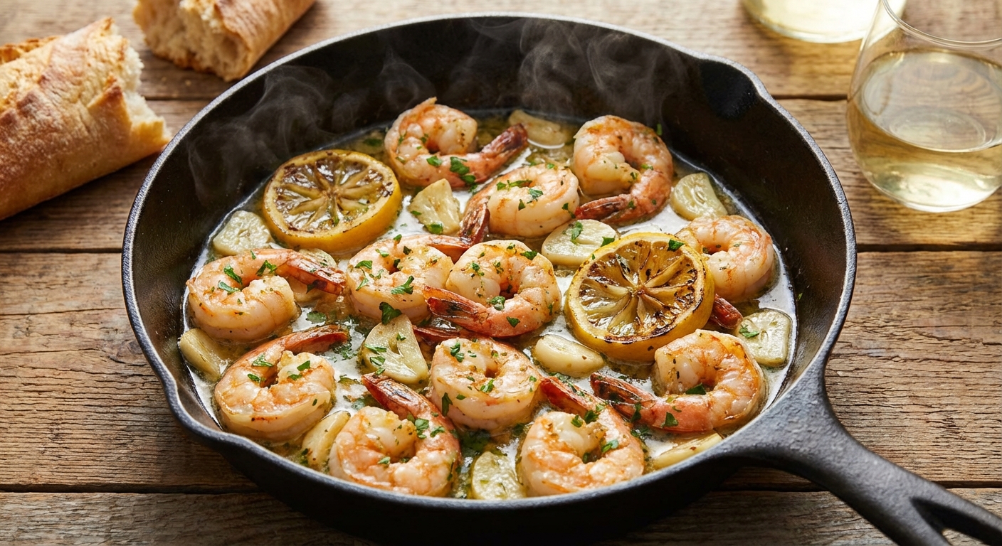 Light & Healthy Shrimp Scampi