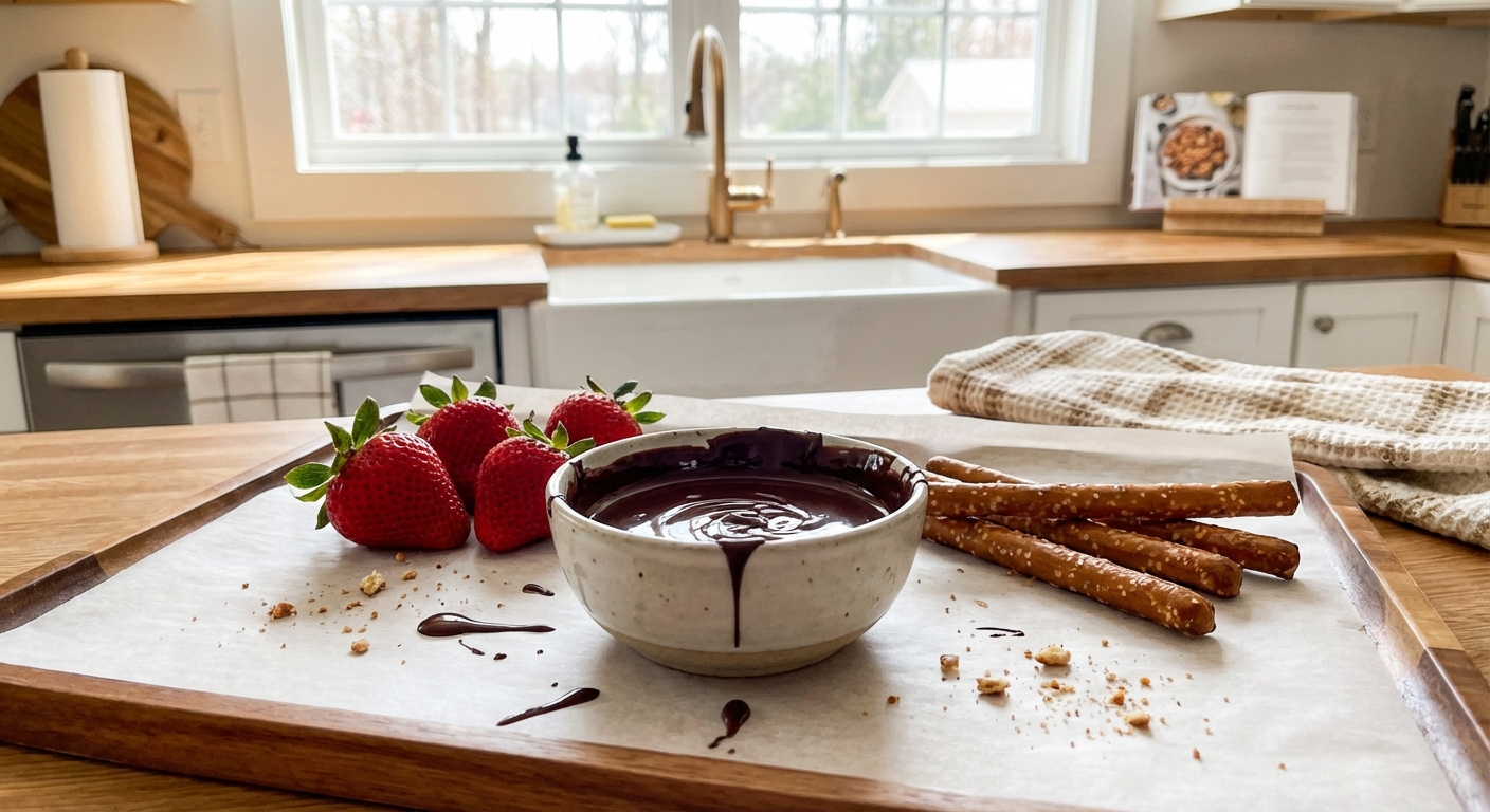 Smooth Melted Chocolate for Dipping