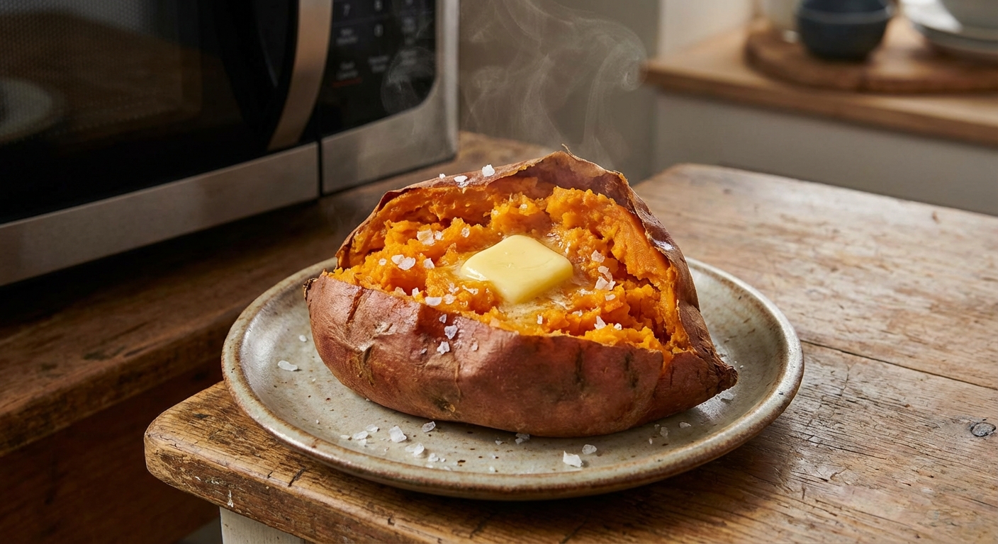 Quick Microwave Sweet Potato (Fluffy, Sweet, and Fast)