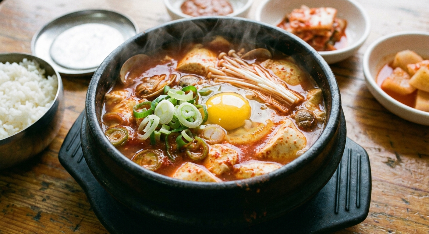 Comforting Korean Tofu Soup (Sundubu Jjigae)