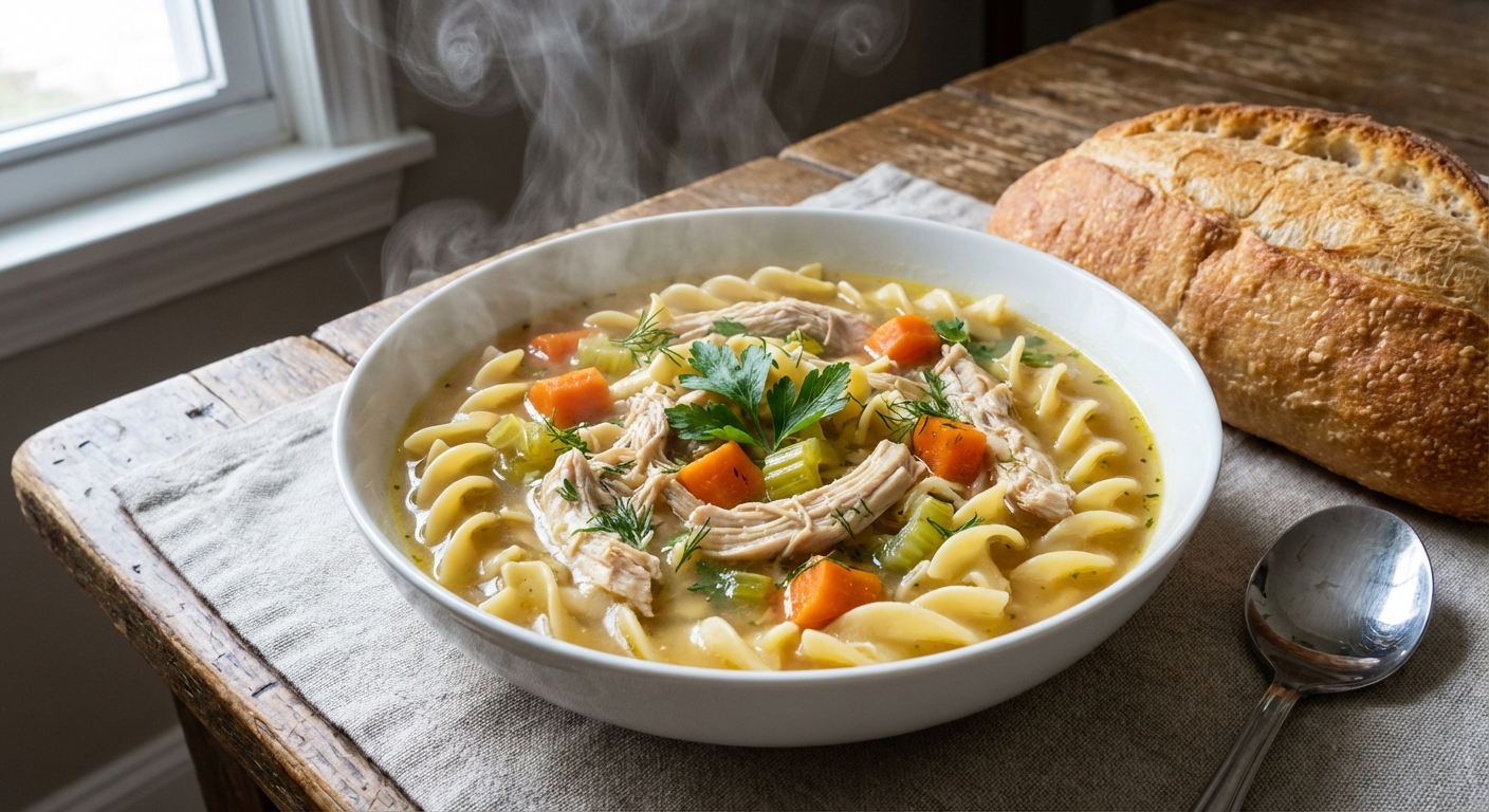 Delicious Homemade Chicken Noodle Soup