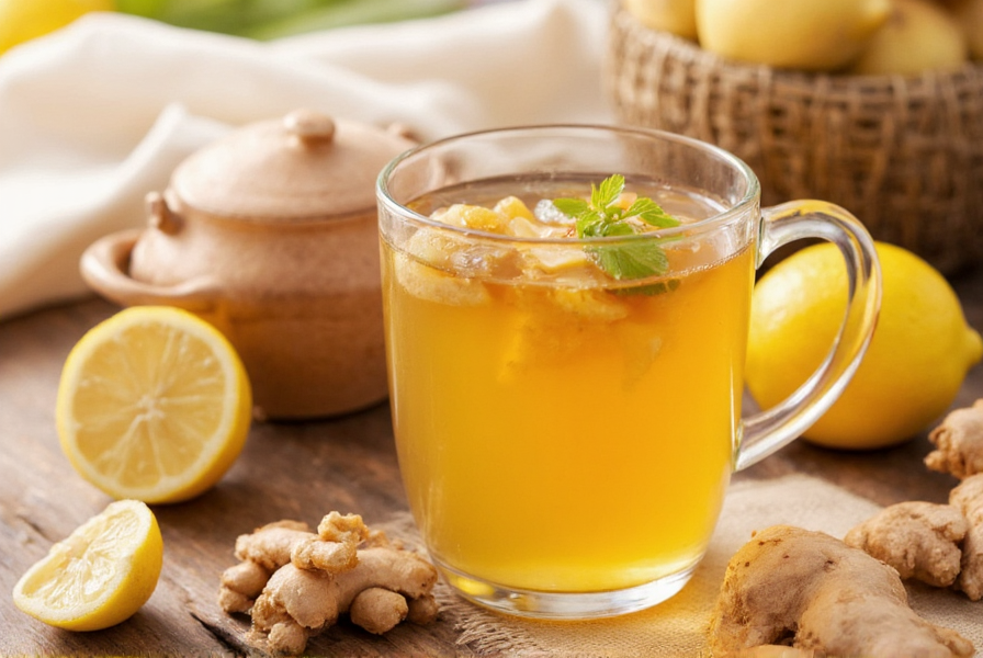 Soothing Homemade Ginger Tea