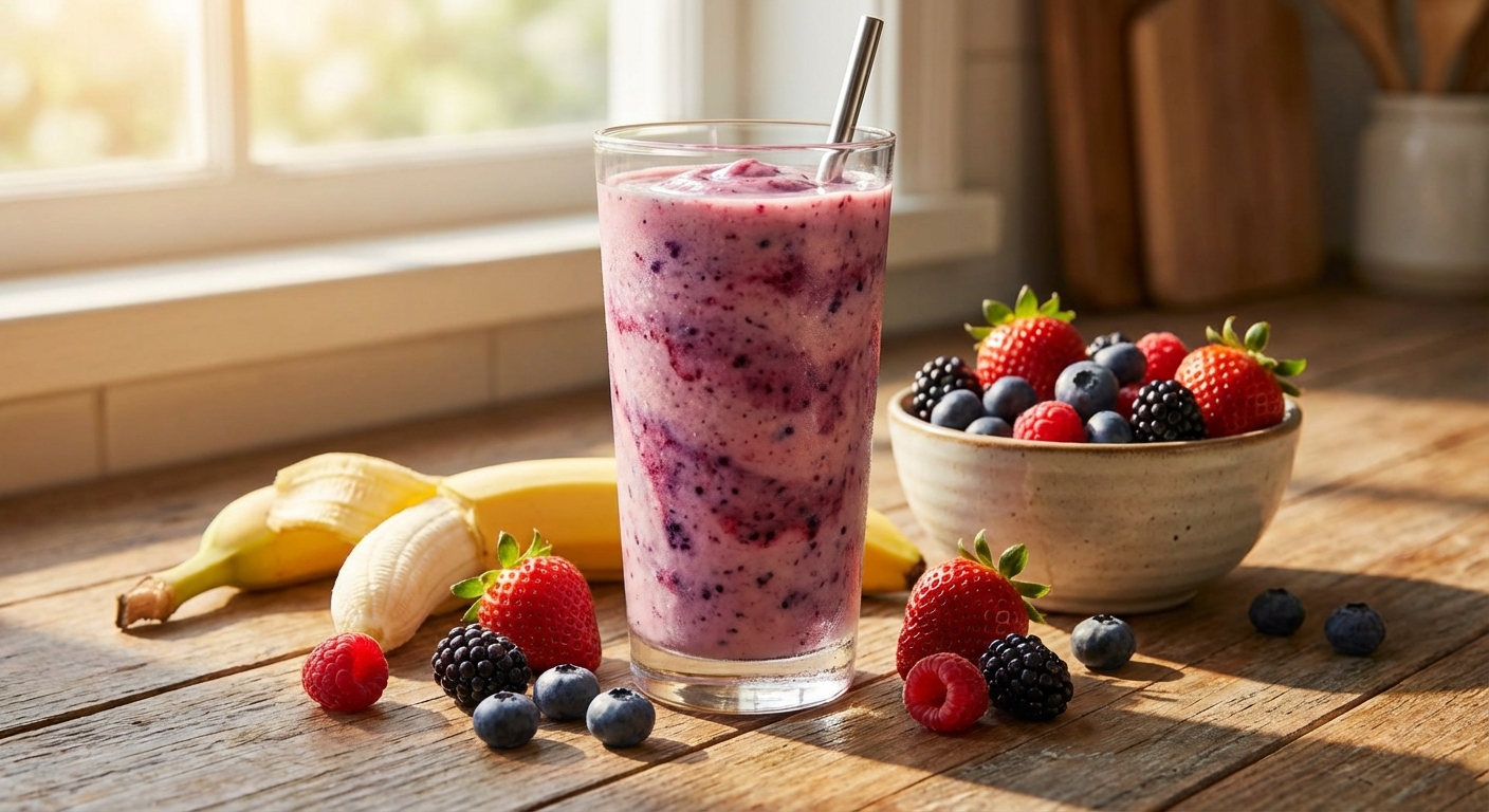 Quick Breakfast Fruit Smoothie