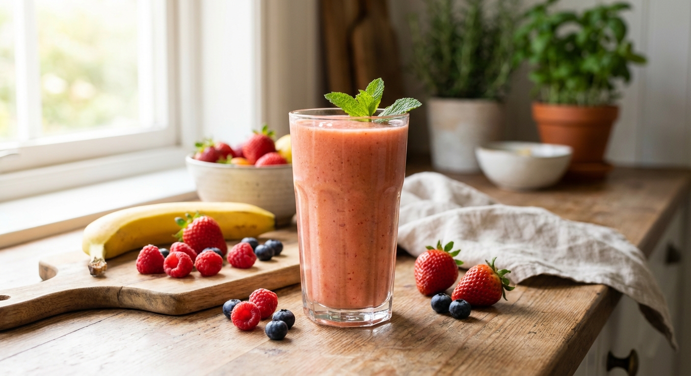 Refreshing Mixed Fruit Smoothie