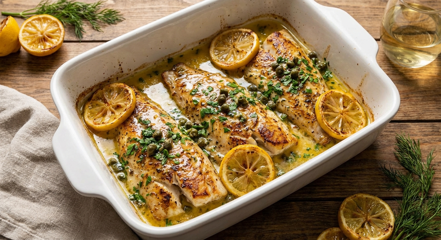 Baked Haddock with Lemon Butter