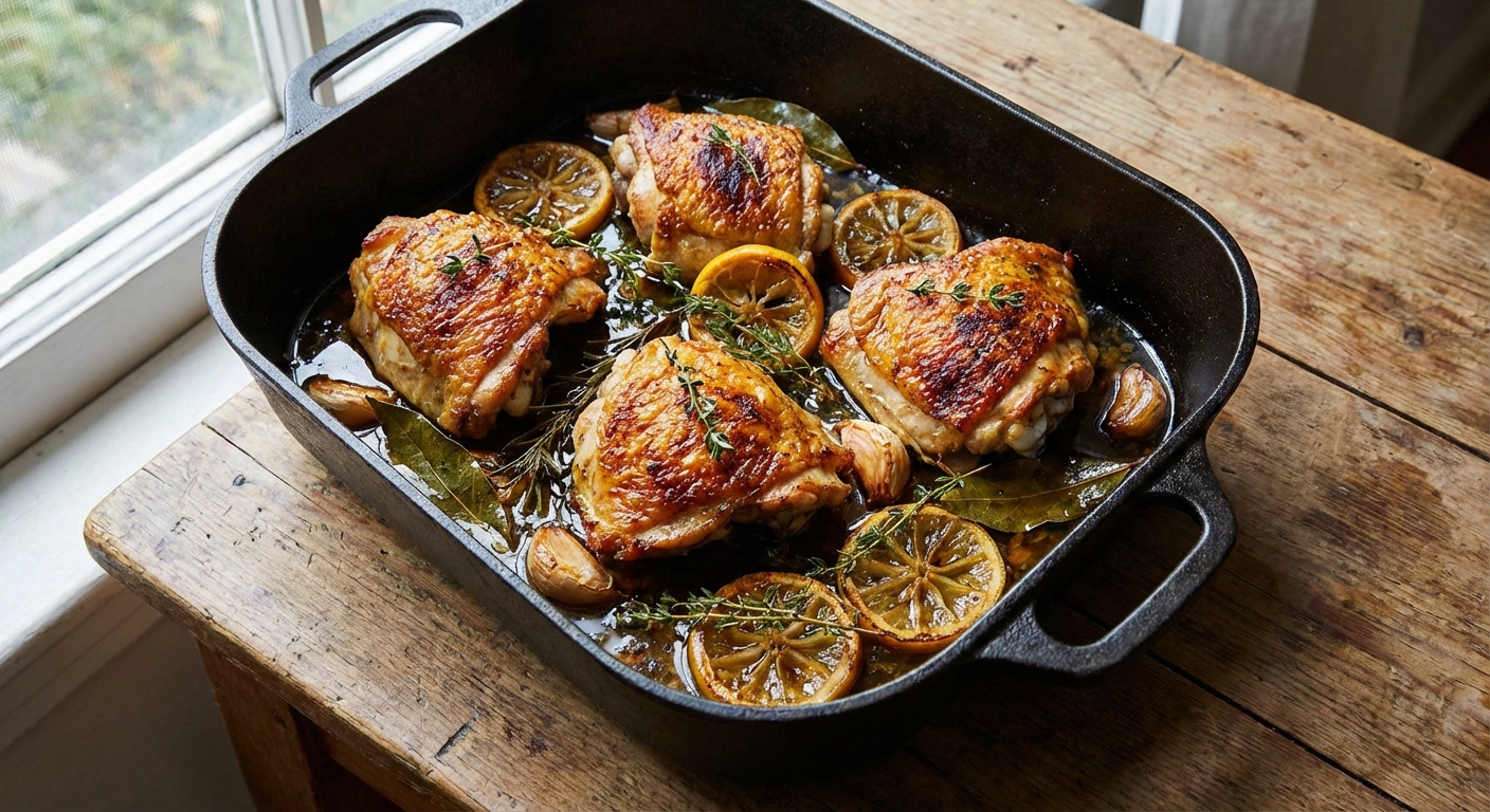Juicy Baked Chicken Thighs